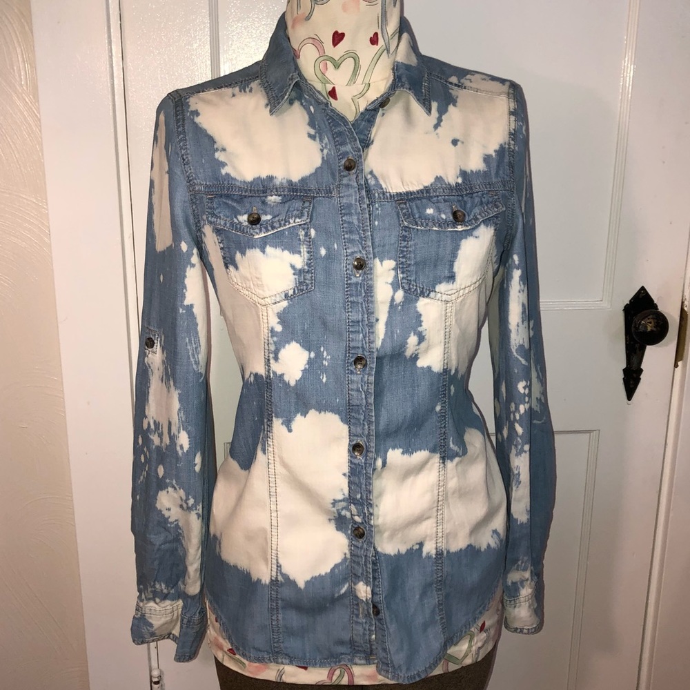 life in progress • Bleached Denim Top